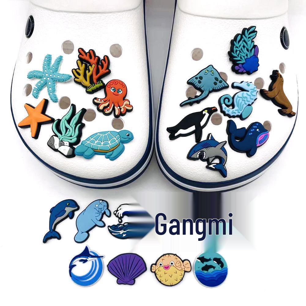 Ocean Series DIY Crocs Shoe Charms - Soft Rubber Decorative Buckles