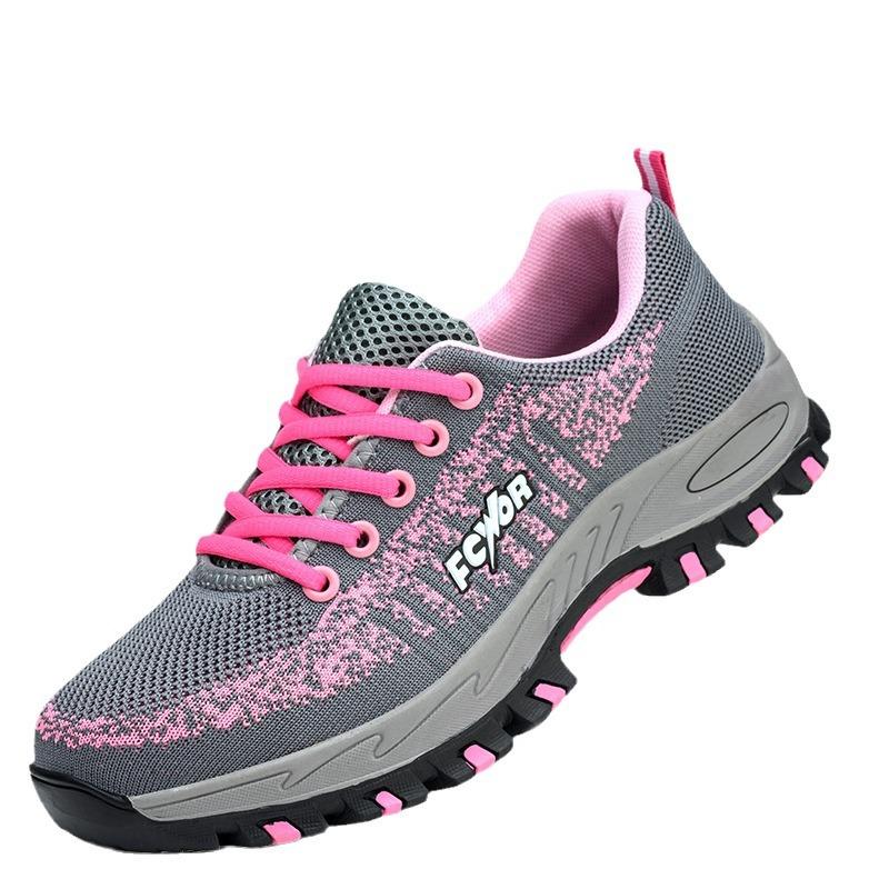 Women's new lightweight, breathable and deodorant steel baotou anti-smashing and anti-piercing construction site wear-resistant and safe work