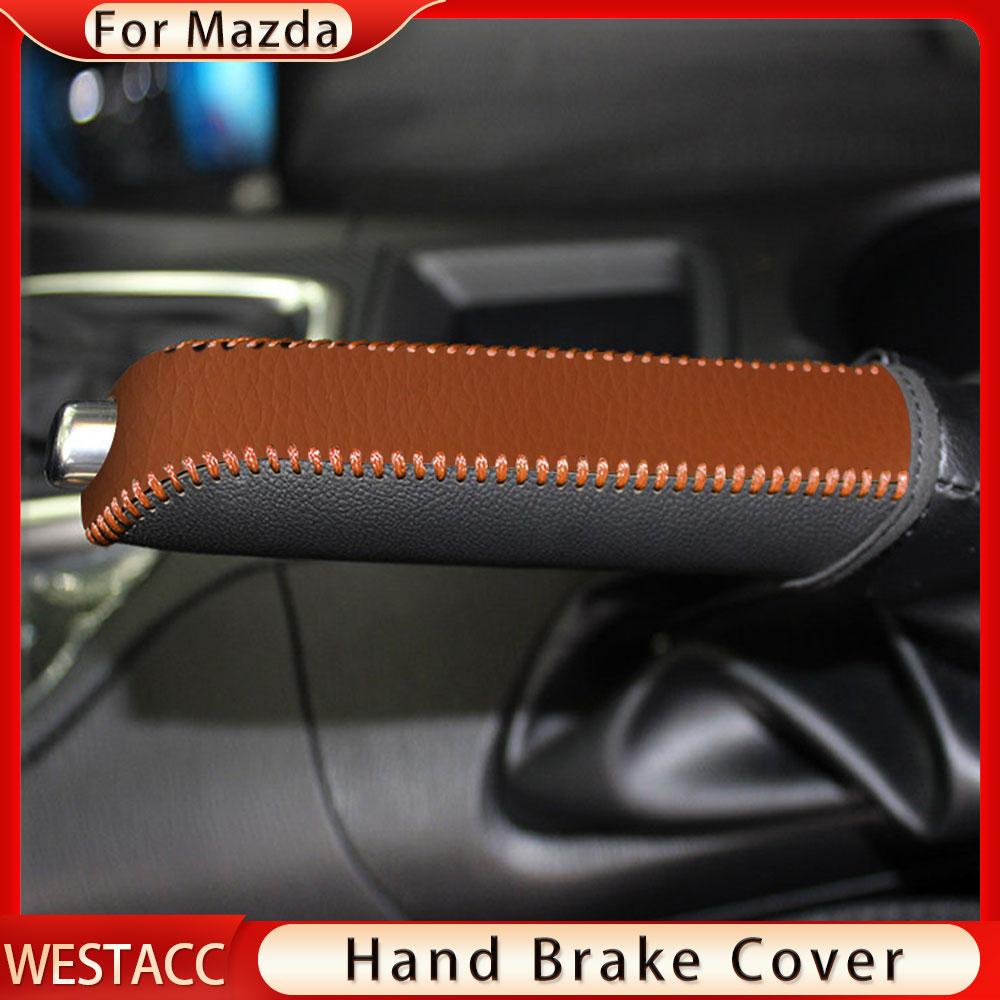 Leder Auto Handbremse Handbremsabdeckung für Mazda 3 Axela Atenza CX-5 CX3 CX-3 CX5 2015 2016 2017 2018 AT