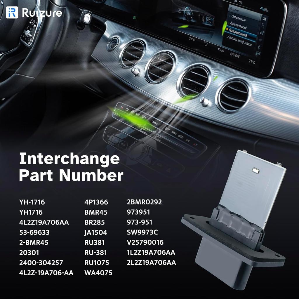 HVAC Blower Motor Resistor Fit for 2002-2007 Ford Expedition Explorer, Lincoln Aviator Navigator, Mercury Mountaineer, YH-1716 4L2Z19A706AA