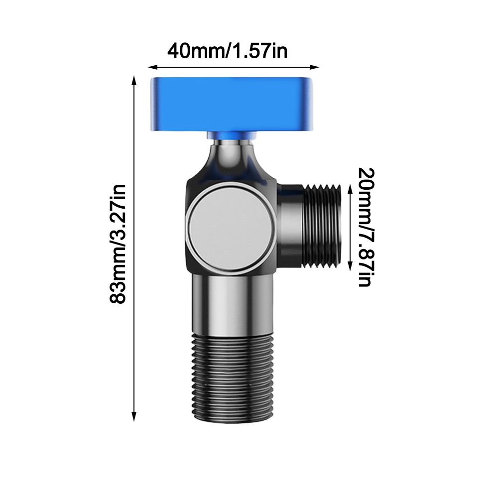 High Quality Red Blue Water Control Valve Brass Cold and Hot Distinction Corner Valve Water Stop Valve Bathroom