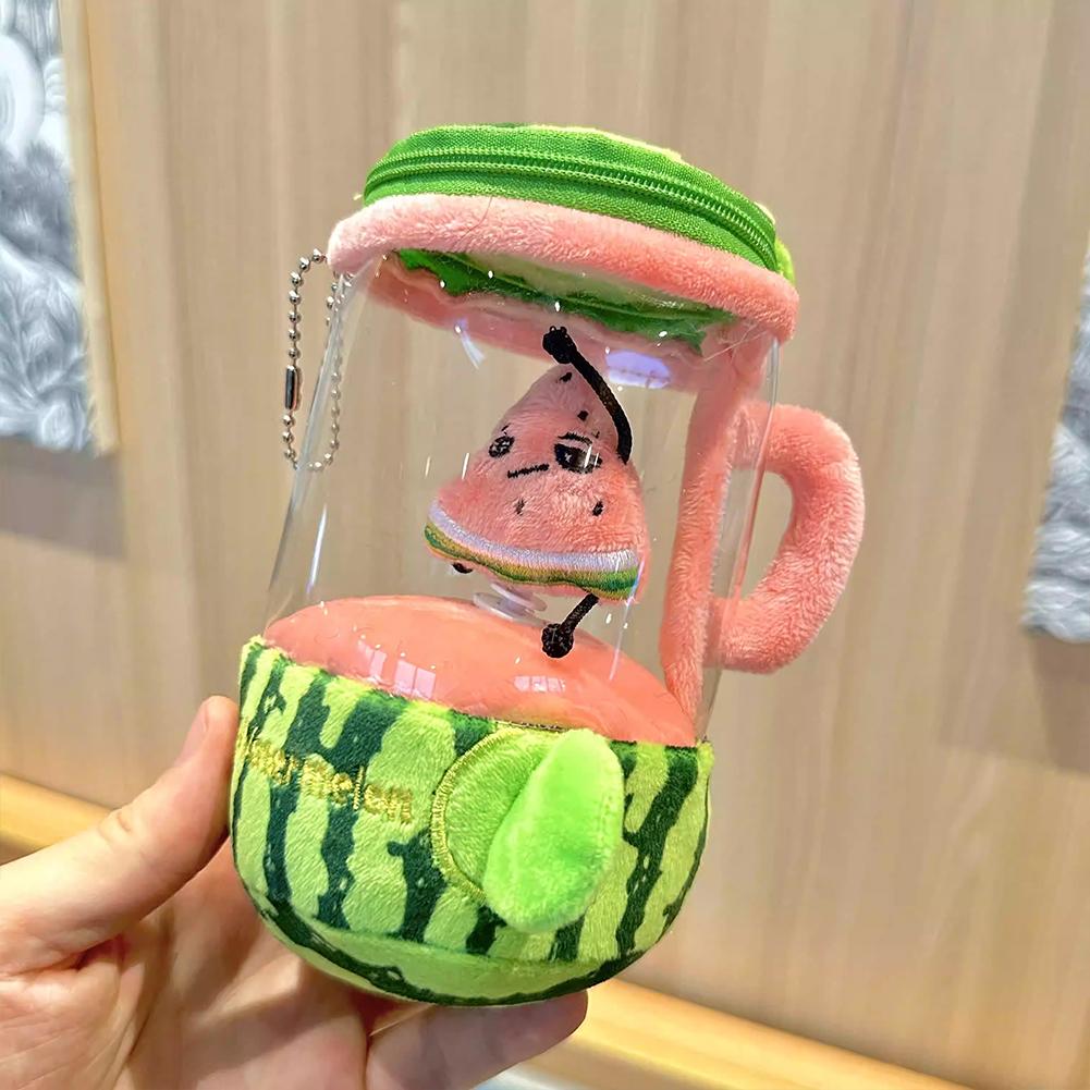 Orange Juicer Plush Toy Funny Drawstring Rotating Carrot Watermelon Banana Lemon Avocado Strawberry Pull Cartoon Stuffed Doll Creative Kid Party Gift