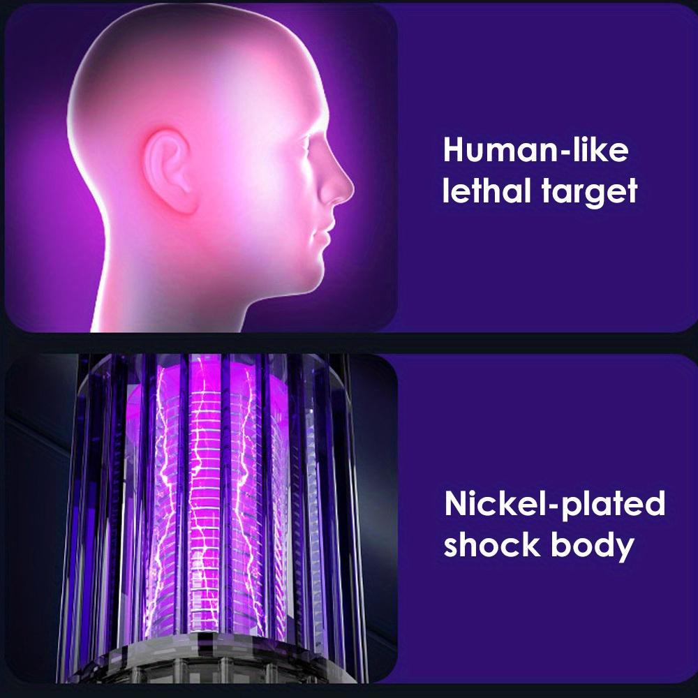 Rechargeable Mosquito Zapper Lamp with Dual Functions: Purple LED And Desk Light, Suitable for Camping, Outdoor Spaces, And Indoor Pest Management