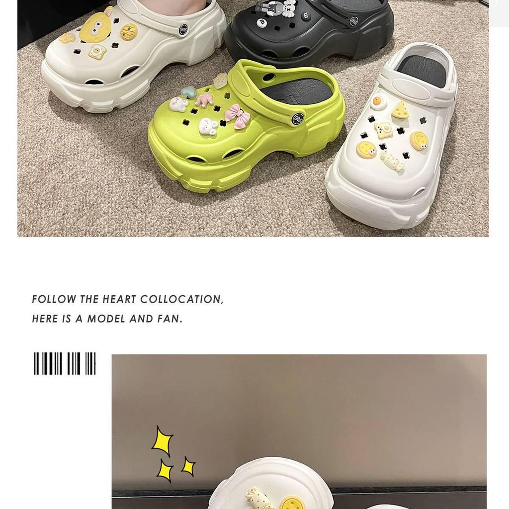 Sandales EVA à Talons Hauts pour Femmes - Semelle Épaisse 8CM Chaussures de Plage d'Été