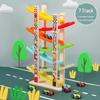 Children's Wooden Multi-Layer Glider Toy: Inertial Racing Track for Sliding Fun