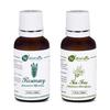 Naturalis Rosemary & Tea Tree Essential Oil Gift Pack of 2 - 30ml Each