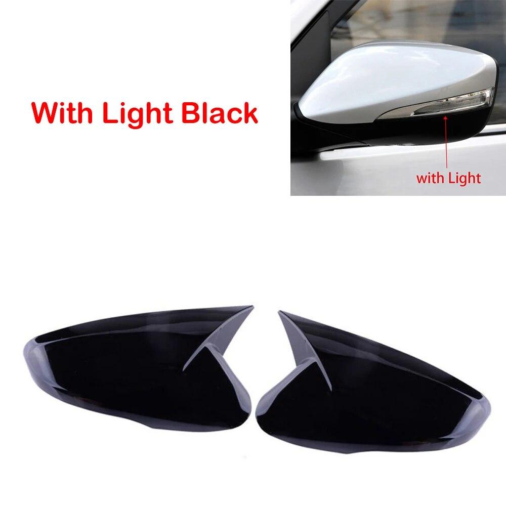 

Для Hyundai Accent Solaris I30 2012-2016 Автомобильное боковое зеркало заднего вида, крышка крыла, наклейка на внешнюю дверь, чехол, отделка из углеродного волокна with light Black