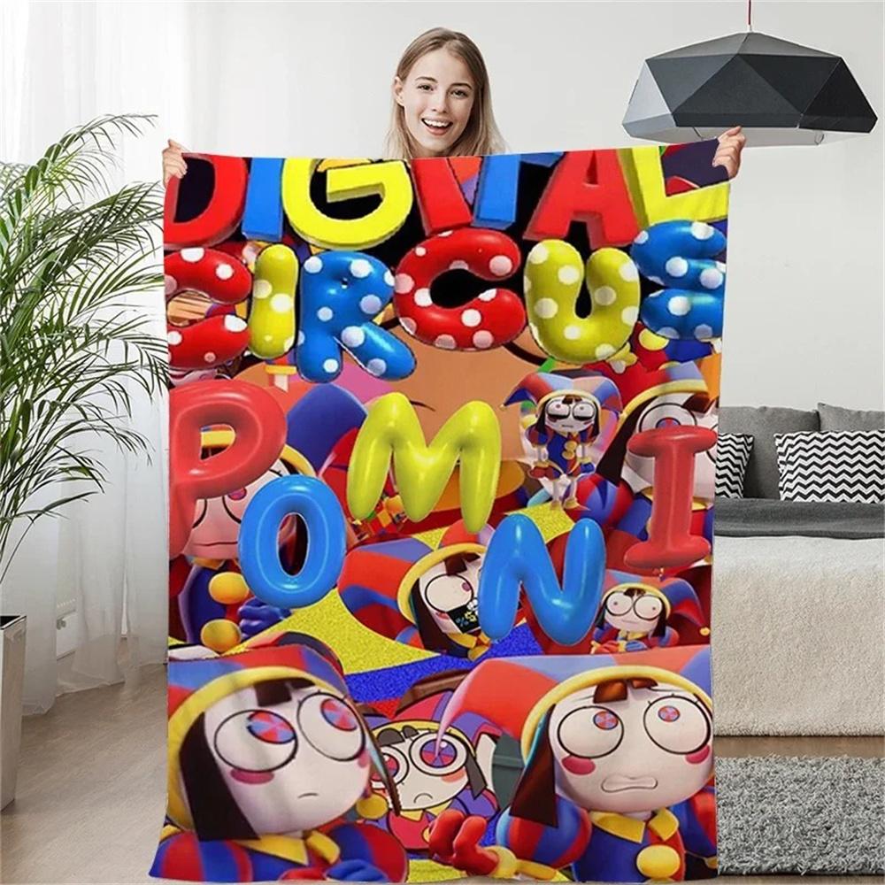 THE AMAZING DIGITAL CIRCUS Cartoon Blanket Warm Flannel Blankets Soft Cozy Blanket Sofa Travel Blanket Bed Linings Birthday Gift