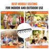 6 Seat Portable Folding Sport Bench Outdoor Camping Chair with Carry Bag