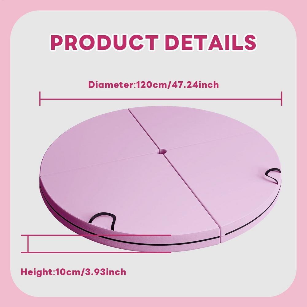 

Foldable Pole Dancing Mat Anti-Fall Anti-Skid Protection Mat Round Workout Gymnastics Pads For Pole Dance Safety Yoga Gym Mat