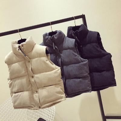 Korean Version Loose Bread Jacket Cotton Coat Vest Women's Vest Jacket Corduroy Short