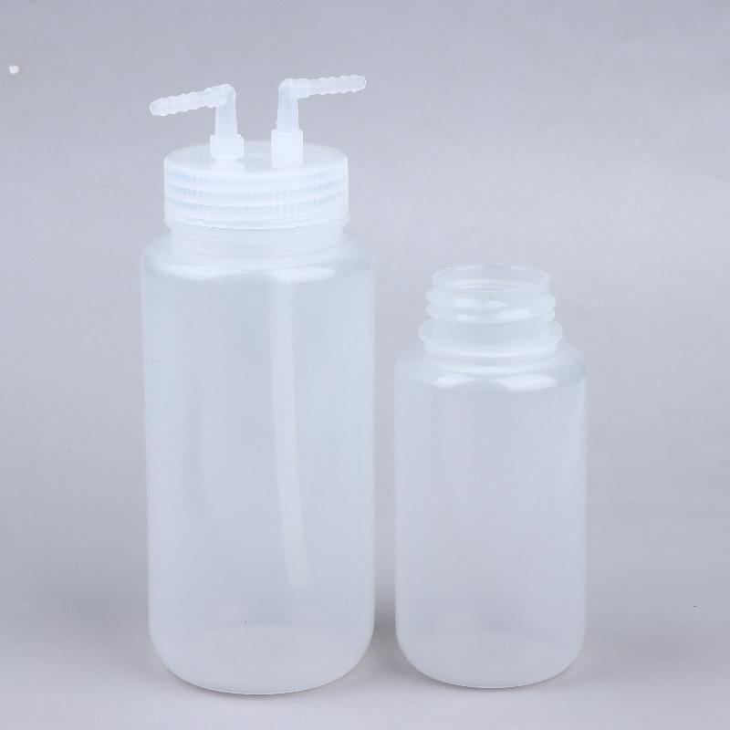 250ml/500ml Wash Bottle, Polyethylene PP Transparent Plastic Gas Washing Cylinder,for Dispensing Liquid Labs