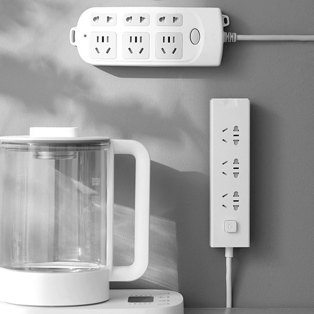 2Pcs Power Strip Holder Plastic Punch Free Multifunctional Self Adhesive Strip Fixator Home