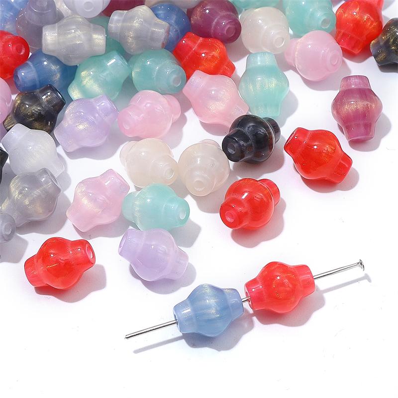 10x12mm Resin Starry Sky Lantern Beads Loose Spacer Beads for Bracelet Earring Necklace Keychain DIY Jewelry Making Accessories