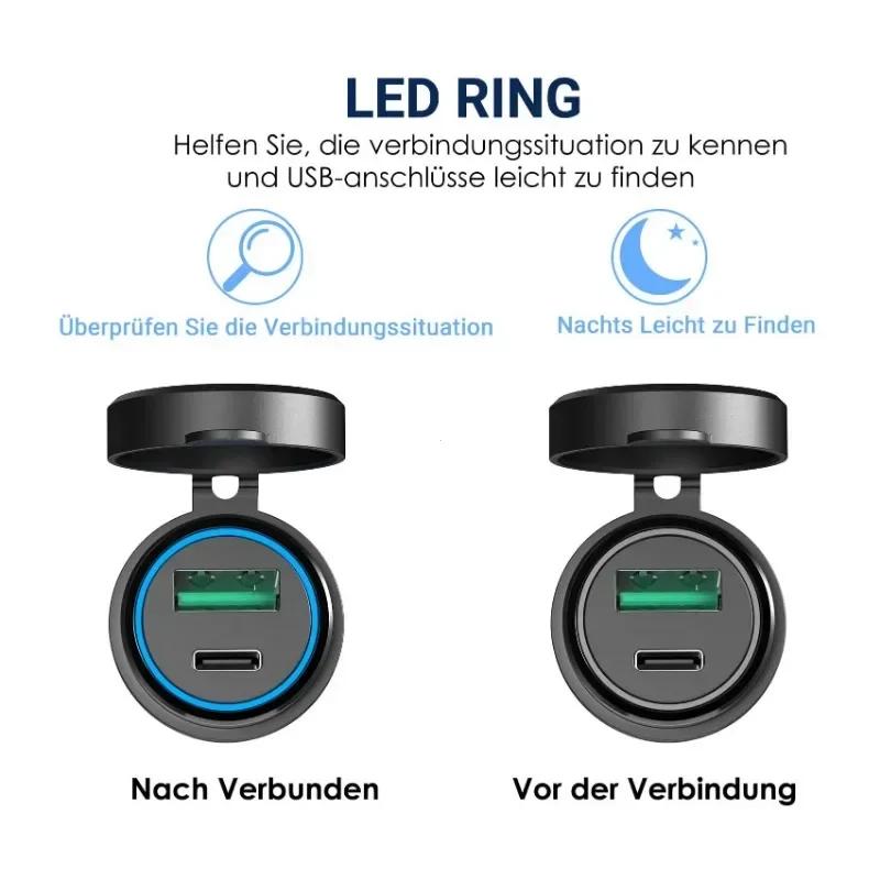 Brand New Adapter For BMW Motorcycle Charger For Motorcycle Aluminum Alloy USB Useful DIN Socket Durable