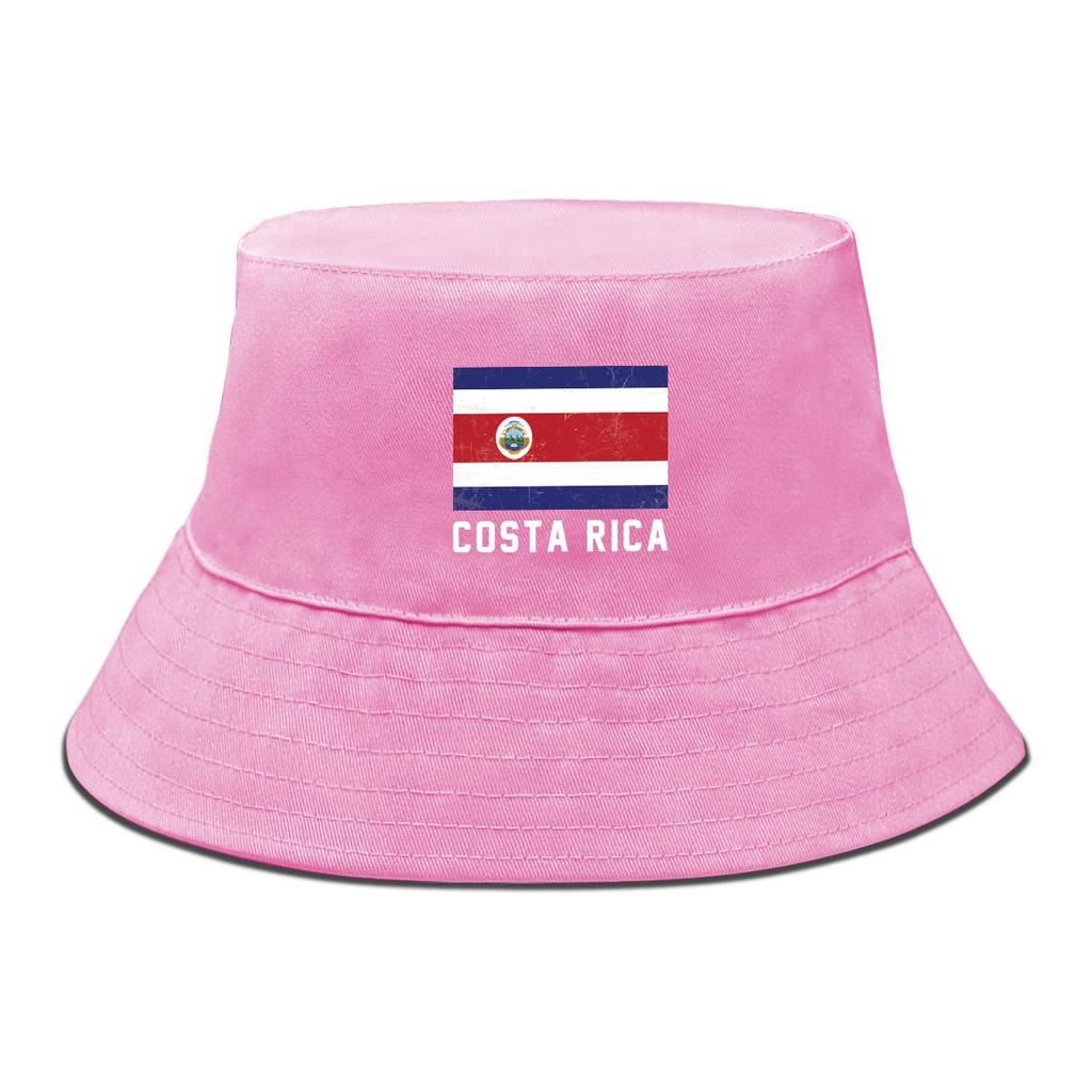 Bucket Hat With Flag of Costa Rica Print , Patriotic Women's Hat Foldable Trendy Fashion Fishing Cap
