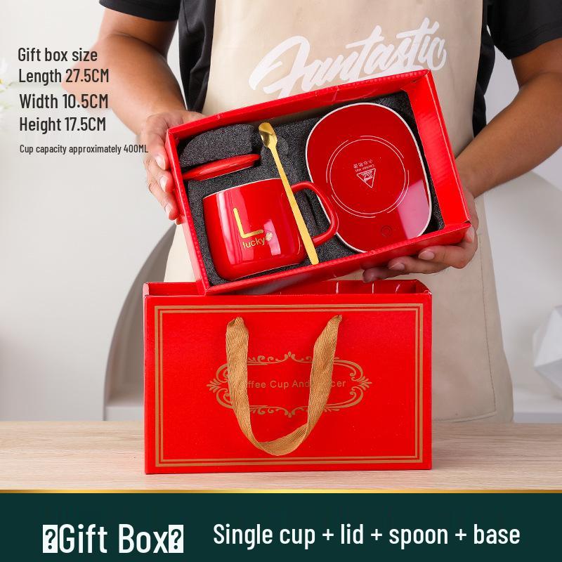 55° Constant Temperature Ceramic Mug Gift Set - Opening Event Custom Souvenir Cup