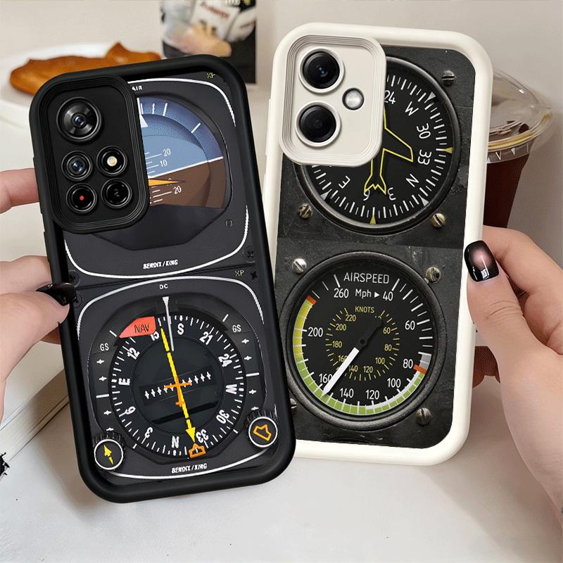 Phone Case for Xiaomi Redmi Note 15 14 13 Pro Plus Aircraft Instrument Cockpit Radar Shell 12S 11 11S 11T 5G 14S Soft Silicone F