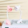 Flower Shaped Clip On Led Reading Light Desk Lamp Mini Eye Protection Book Lamp Warm Soft Light For Dorm Bed Desk Study Decor