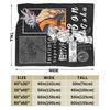 DBZ Kanji Blanket Cover Ultra Instinct Goku Fleece Throw Blankets Summer Air Conditioning Portable Ultra-Soft Warm Bedspreads,