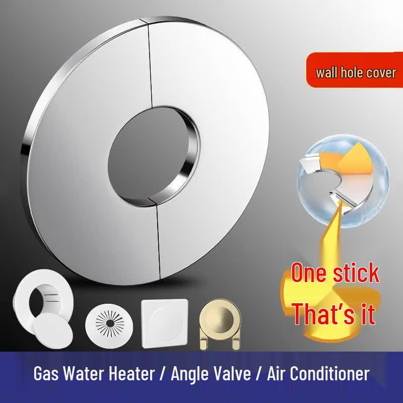 Stainless Steel Snap-On Decorative Pipe Cover (2-Pack)