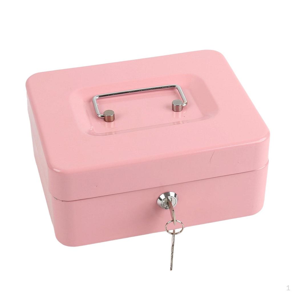 Children's Piggy Bank Storage Box Keepsake Metal Money with Lock Suitable for Decoration
