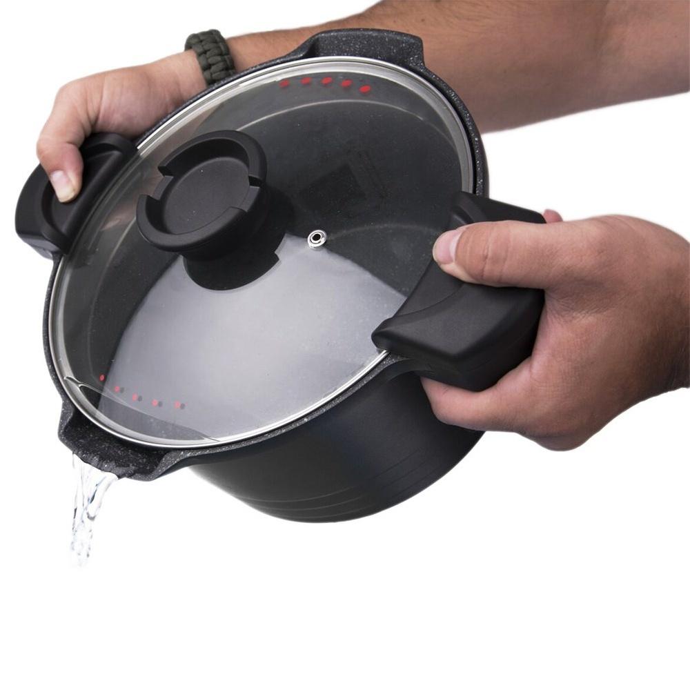 Granite pot with straining lid GRANDE 24 cm, 5.5 l