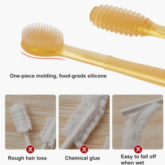 1 Set Baby Zahnbürste 360 Grad Reinigung Zahnpflege Tragbar Baby Zungenbürste Zahnbürsten-Set für den Haushalt