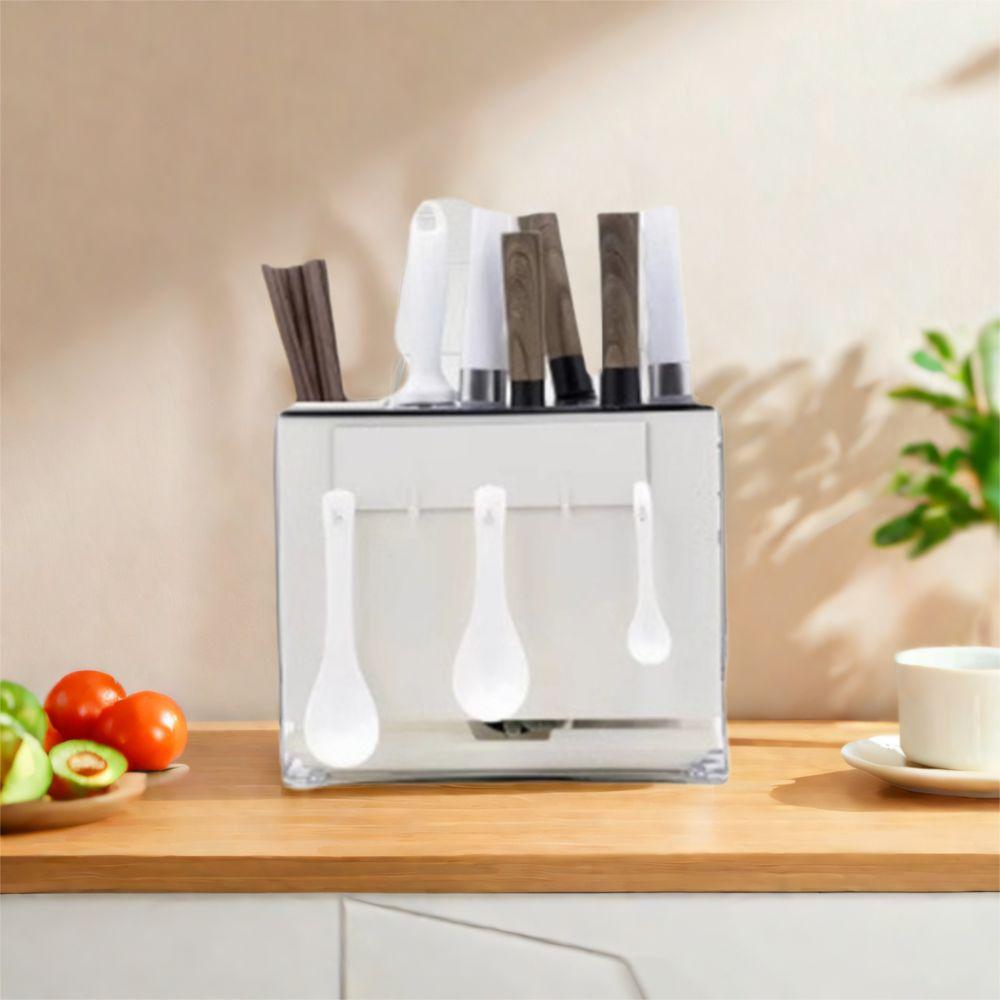 Large Capacity Chopstick Bucket Carbon Steel Cooking Utensil Holder Kitchen Cutter Rack  for Home