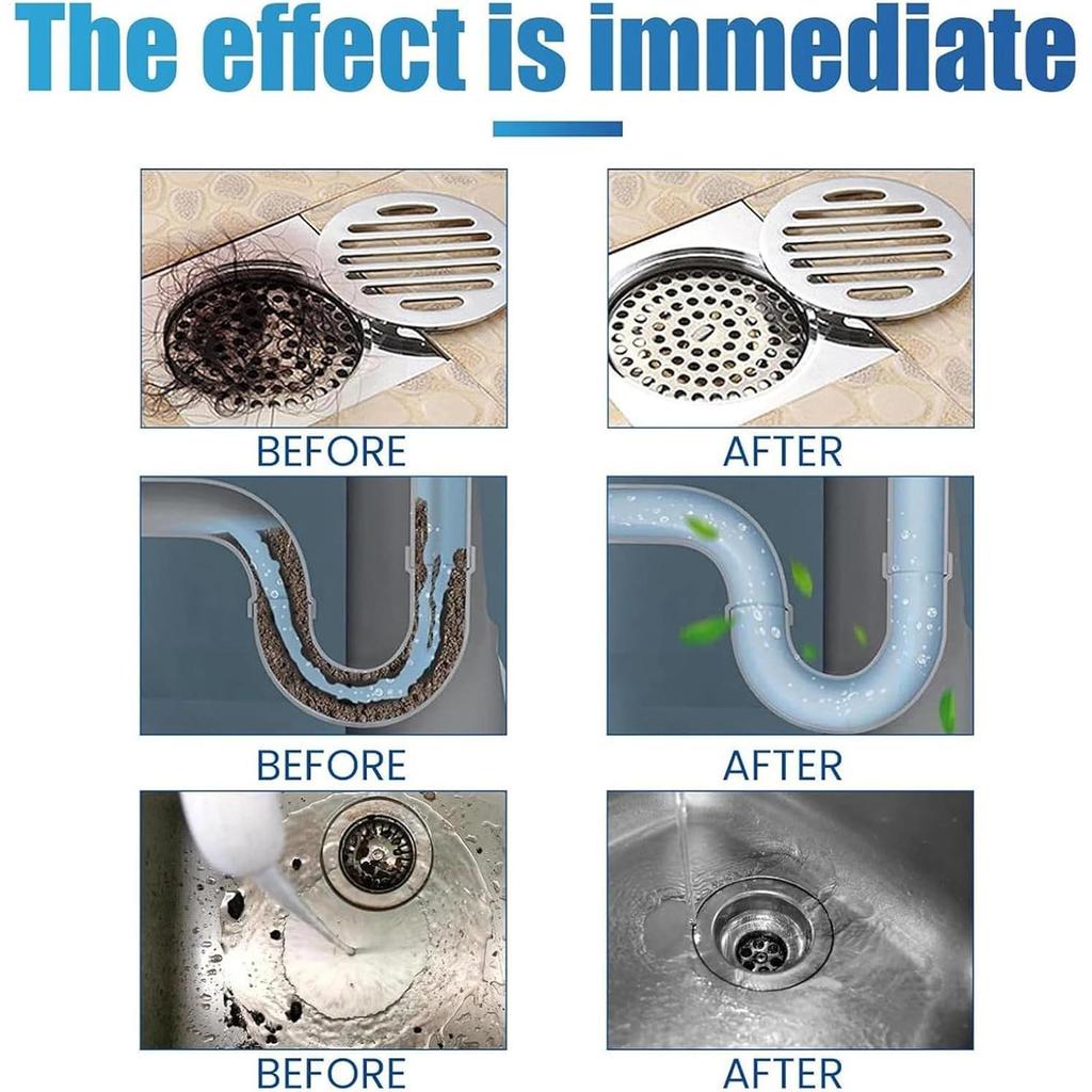 Čistič odpadu dřezu Silný prostředek na uvolnění potrubí Vysoce účinný čistič odpadu toalety, vany, dřezu na vlasy Septický kuchyňský odpad