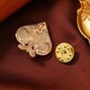Creative Heart Poker Design Brooch | Women's Minimalist Clover Collar Pin | Anti-Exposure Badge for Couples