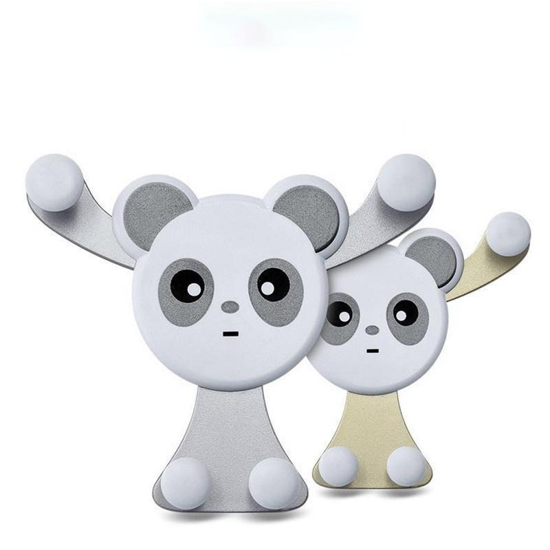 Cartoon Car Mobile Phone Bracket 360 Degree Rotation For Automotive Outlets Mobile Navigation Bracket Duckbill Silicone Clip