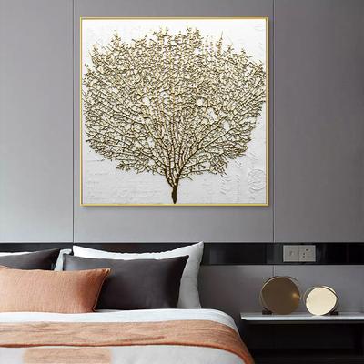 Abstrato dourado dinheiro árvore pinturas em tela na parede arte cartazes e impressões modernas decoração fotos para sala de estar quadros