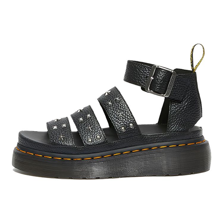 Dr. Martens Clarissa II Quad Punk Style Thick Sole Roman Fashion Sandals Women Sandals Black 27572001
