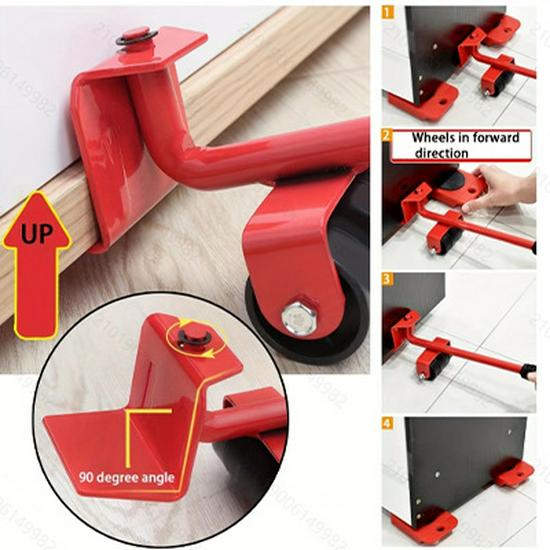 Set di 5 pezzi per spostare mobili: Strumenti per spostare oggetti pesanti