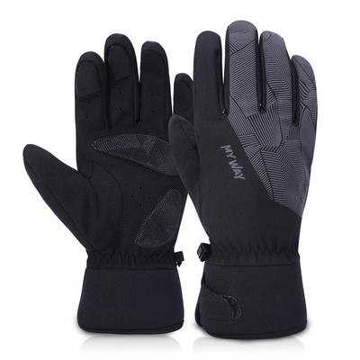 Warm Gloves Anti Slip Touch Screen Waterproof Outdoor Mountain Climbing Skiing Cycling Mountain Climbing Windproof and Fleece