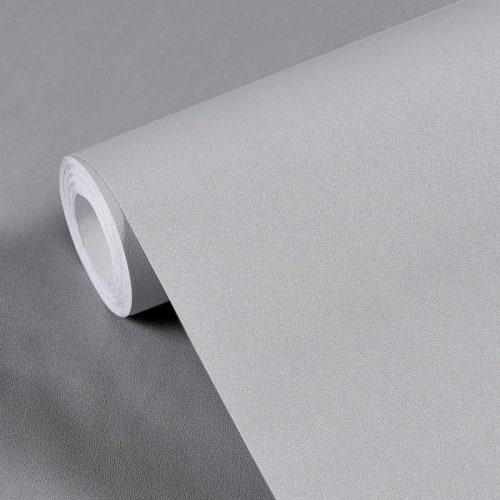 KIBO MON Gray Wallpaper Remake Sheet, 60cm x 10m, Light Gray, Thick, Peelable, Stylish, Waterproof, Stain-Resistant, Mildew-Resistant, Matte, Cutting