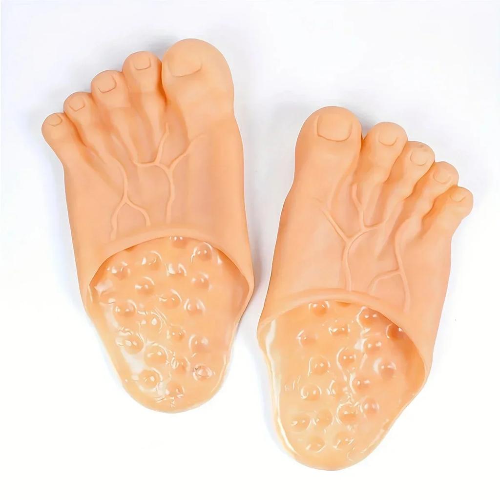 Funny Barefoot Slippers, Bigfoot Shoes, Toe Slippers, Flat Party Funny Sandals, Adult Halloween Costume Accessories