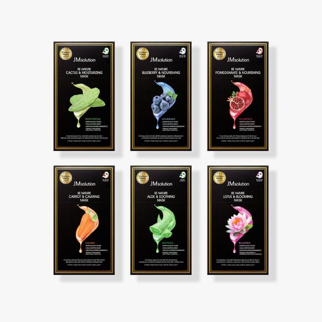 JMsolution - Be Nature Mask Set - 6 Types Cactus & Moisturizing
