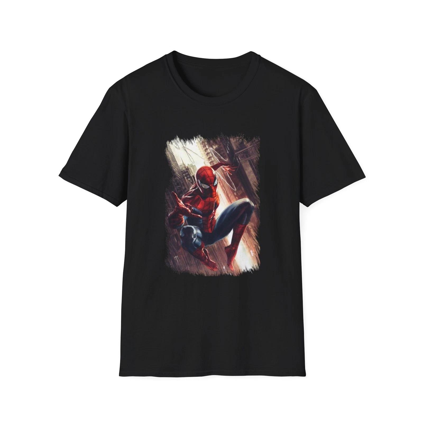 Spider-Man Action Pose T-Shirt | Superhero Comic Art XS