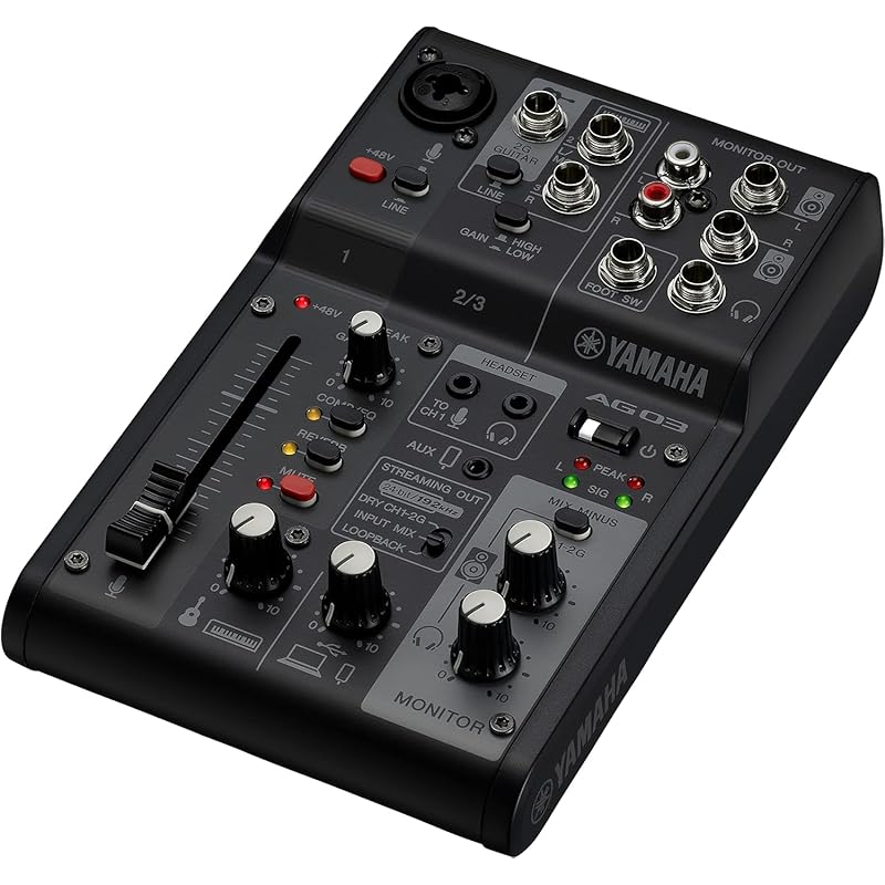 

Ya Ma C live streaming mixer 3 channels black AG03MK2 B