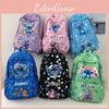 Disney Lilo Stitch Cartoon Backpack For Middle School Students With Large Capacity And Breathable Nylon Material