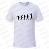 Fashion Brand Clothing Golf Evolution of Man Men's Tee Shirt Round Neck Shirt Short Sleeve Breathable Fashion Casual Shirt Tops