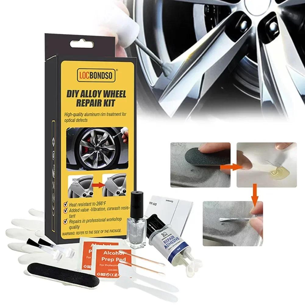 Car Wheel Repair Kit - Rim Scratch & Dent Remover Tool Set for Auto Wheel Care