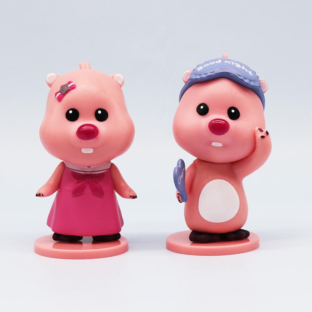 Pvc Loopy Figures Toy Models Action Figurines Display Statues 6pcs Collect