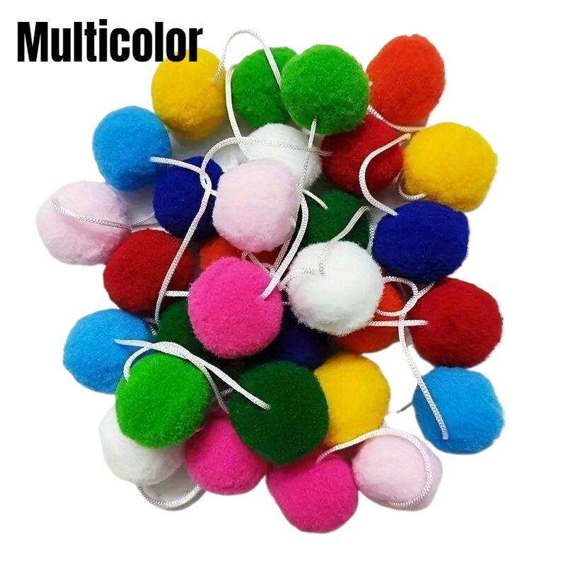 

Рождественский венок из шерстяного фетра, войлочный шарик, разноцветный помпон, подвеска, украшение на рождественскую елку, праздничные подвесные украшения своими руками 1Pack