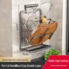 Punch-Free Wall-Mounted Kitchen Pot Lid & Chopping Board Rack