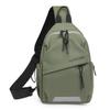 Solid Color Shoulder Crossbody Bag Multifunctional Sports Knapsack Cool Nylon Chest Bag  Male