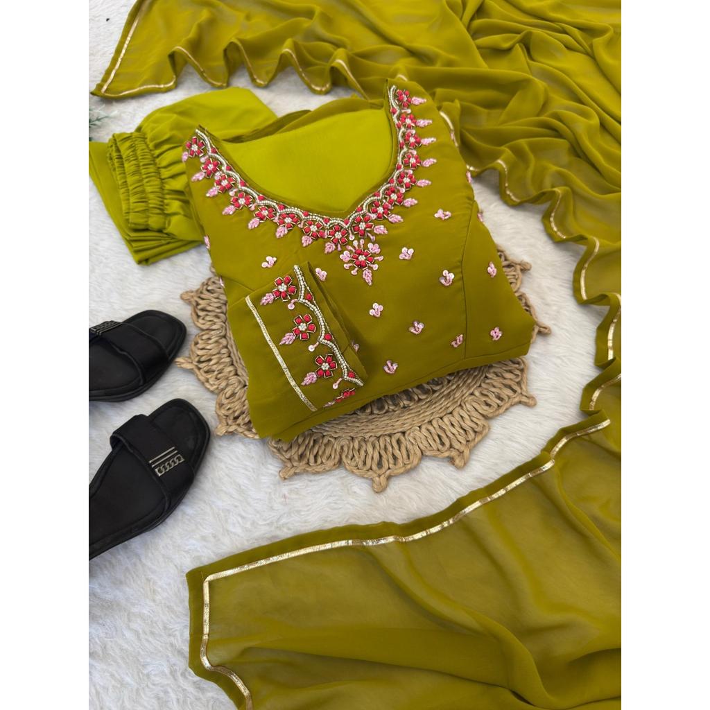 Pakistanischer Salwar Kameez Fertig zum Tragen Anzug Indischer Hochzeitsfestkleid Kleid