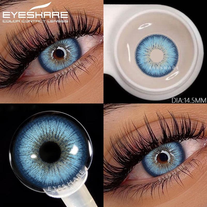 1 Pair New Colorful Contact Lenses for Eyes Blue Eye Lenses Beautiful Pupil Yearly Gray Lenses Cosmetic Green Contacts